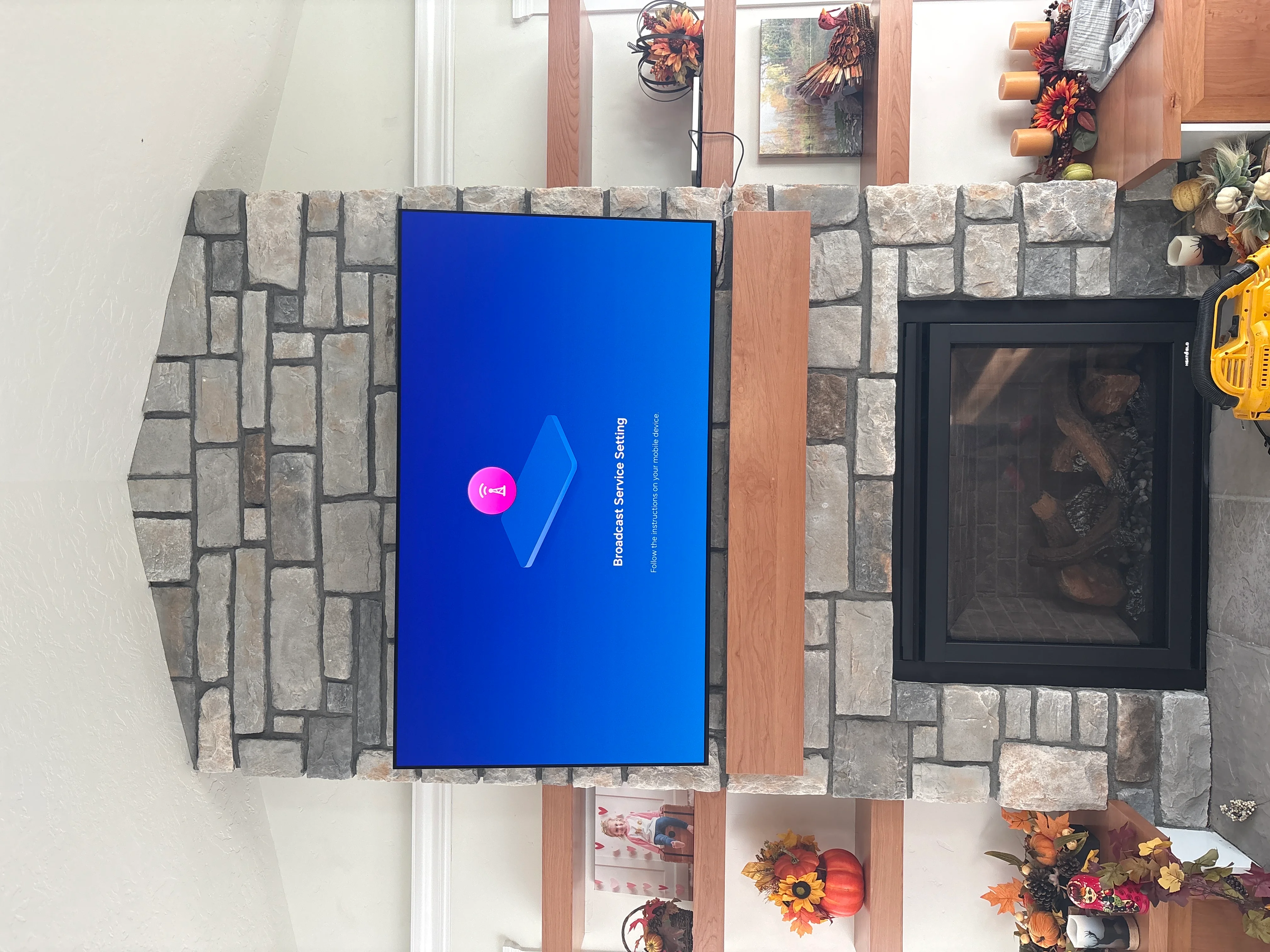 Professional TV Mounting for 56"+ Display on Stone Wall in Meridian, ID